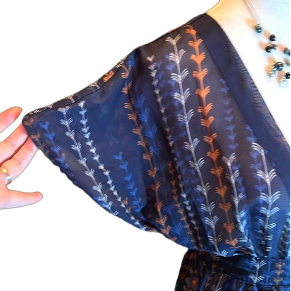 XHILARATION Sheer Floral Print Pull Over Blouse Size M - Picture 2 of 7